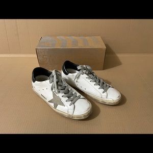 Golden Goose White & Black Superstar Sneakers